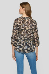 EXOTIC ALL-OVER DESIGN BLOUSE
