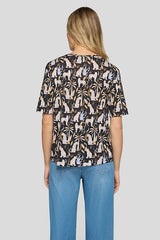 EXOTIC ALL-OVER DESIGN T-SHIRT