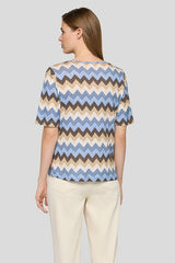 GRAPHIC ZIGZAG DESIGN T-SHIRT