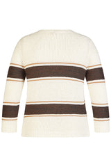 STRIPED TEXTURED KNIT SWEATER