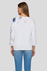 ABSTRACT BRUSHSTROKE PRINT SWEATER