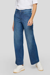 STONE BLUE WIDE-LEG JEANS