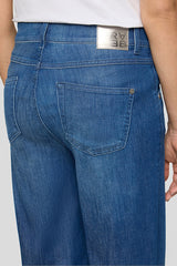 STONE BLUE WIDE-LEG JEANS