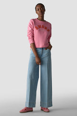 EMBROIDERED DRAWSTRING SWEATSHIRT