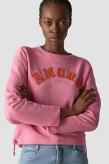 EMBROIDERED DRAWSTRING SWEATSHIRT