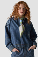 LCMT BLOCK STRIPE SQUARE SCARF