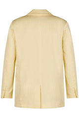 LIGHT YELLOW SINGLE BUTTON TAILORED BLAZER