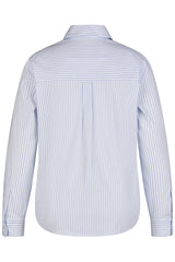 EMBROIDERED STRIPED BUTTON-UP SHIRT