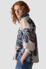 FLORAL PRINT SHIRT COLLAR BLOUSE