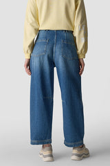LARGE POCKETS BARREL JEANS