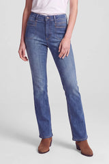 DECORATIVE STITCHING BOOTCUT JEANS