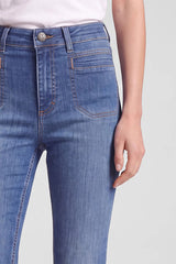DECORATIVE STITCHING BOOTCUT JEANS