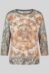 PAISLEY PRINT T-SHIRT