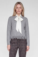 FRINGED HEM KNITTED SWEATER