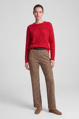 DIAMOND-KNIT SWEATER