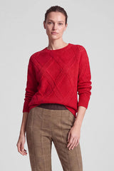 DIAMOND-KNIT SWEATER