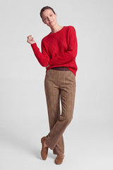 DIAMOND-KNIT SWEATER