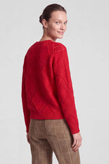 DIAMOND-KNIT SWEATER