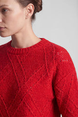 DIAMOND-KNIT SWEATER
