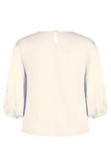 OFF WHITE BIMATERIAL BLOUSE - wrong image dont unhide