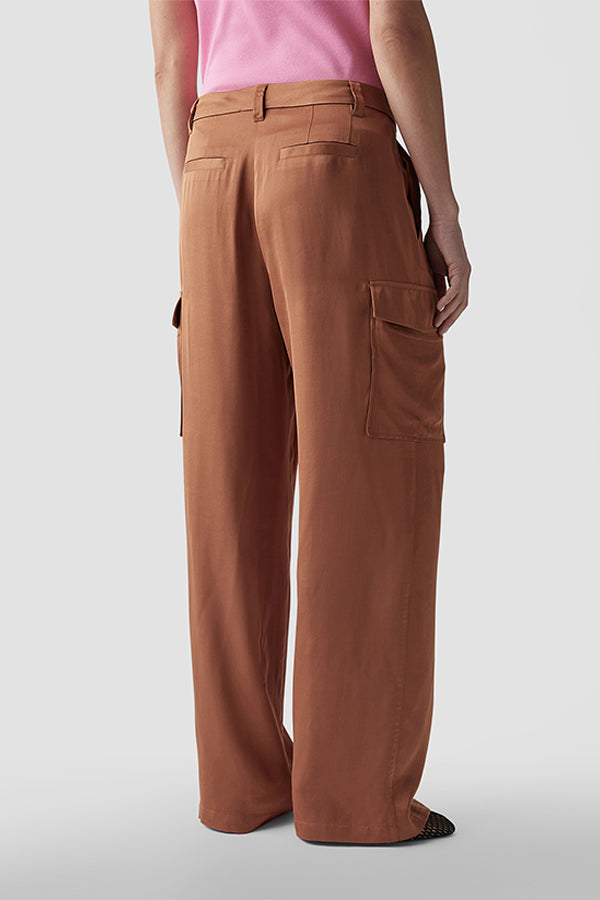 BROWN STRAIGHT CARGO TROUSERS