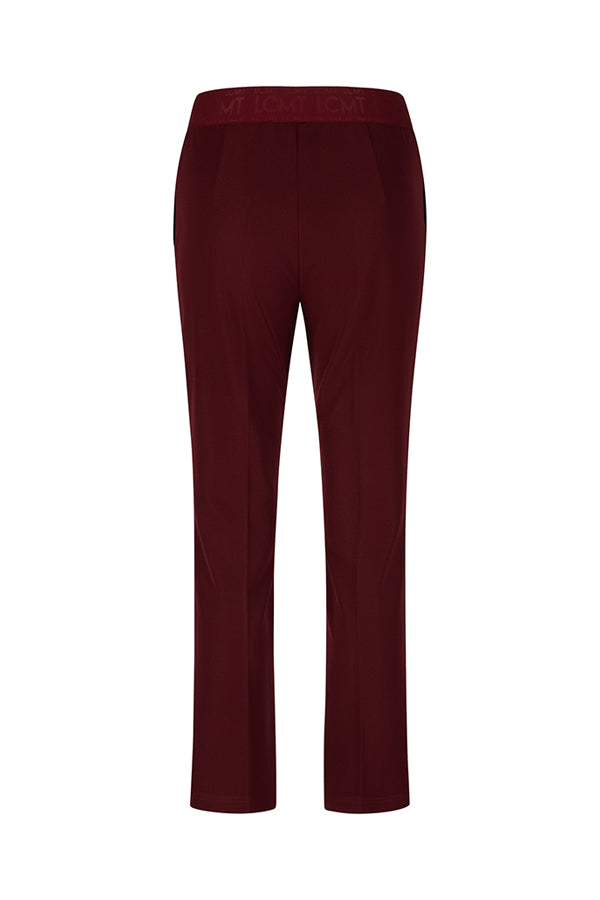 RED ELASTIC WAIST FLARE LEGGING