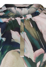 OLIVE ABSTRACT PRINT BLOUSE