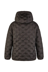 BLACK PUFFY QUILTED JACKET