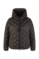 BLACK PUFFY QUILTED JACKET