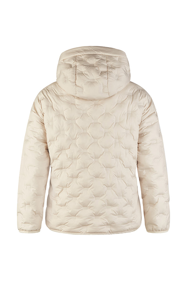 WHITE PUFFY QUILTED JACKET