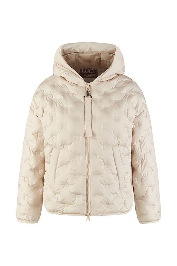 WHITE PUFFY QUILTED JACKET