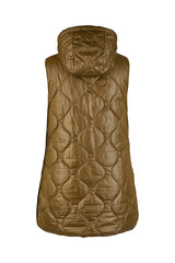 KHAKI PUFFY QUILTED VEST