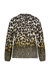 BLACK ANIMAL PRINT BLOUSE