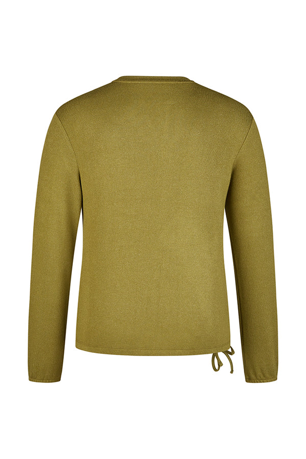 OLIVE GREEN V-NECK SHIRT