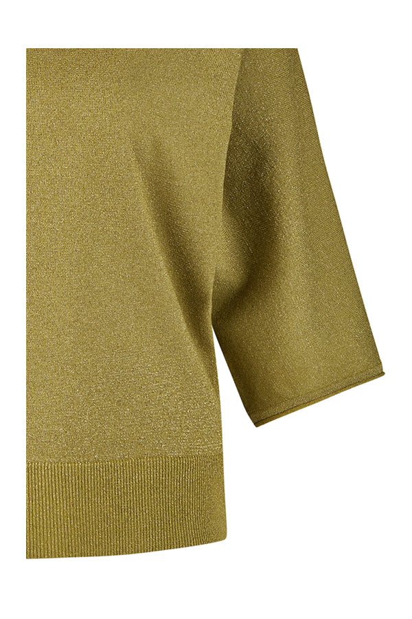 OLIVE V-NECK 3/4 SLEEVE SWEATER