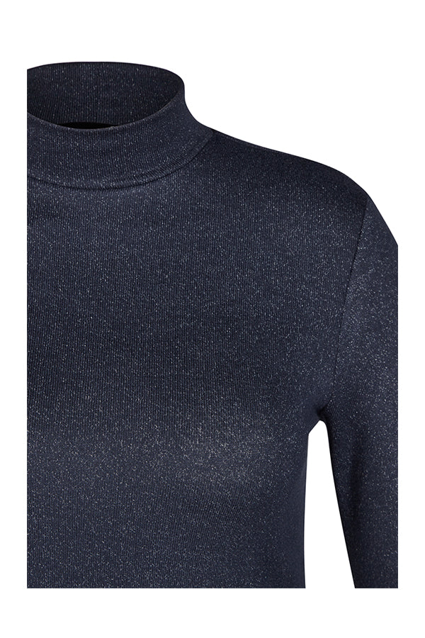 NAVY TURTLENECK T-SHIRT