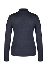 NAVY TURTLENECK T-SHIRT