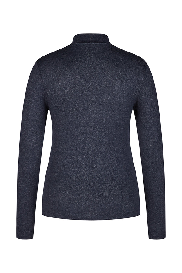 NAVY TURTLENECK T-SHIRT