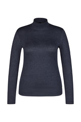 NAVY TURTLENECK T-SHIRT