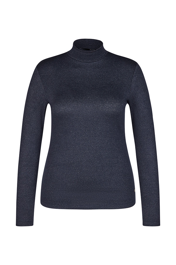 NAVY TURTLENECK T-SHIRT