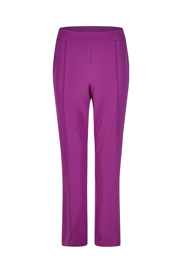 PURPLE CROPPED STRAIGHT LEG TROUSERS