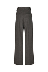 BLACK HIGH WAISTED WIDE LEG TROUSERS