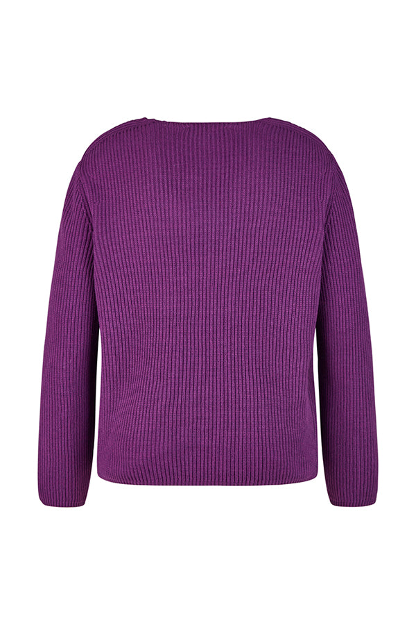 PURPLE RIBBED JUMPER