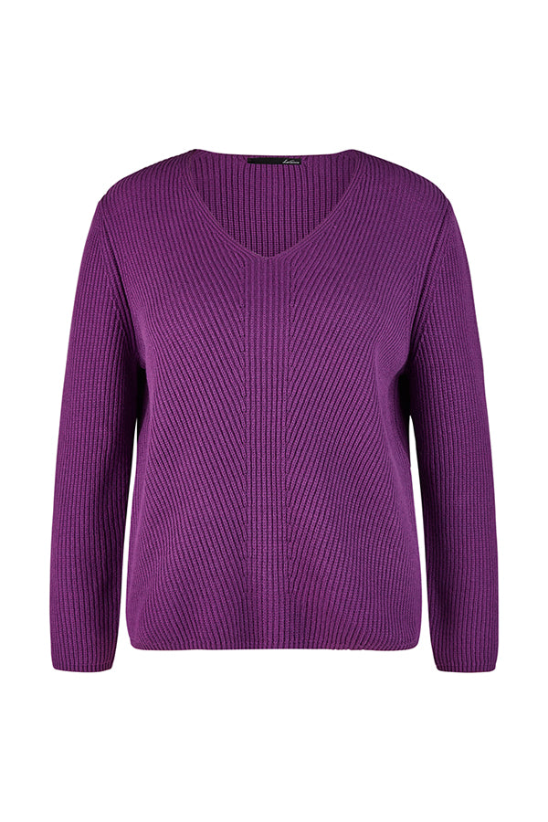 PURPLE RIBBED JUMPER