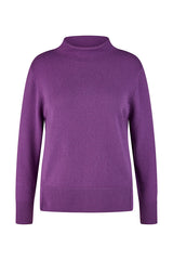 PURPLE RIBBED TURTLENECK JUMPER