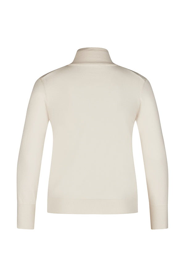 WHITE TURTLENECK JUMPER