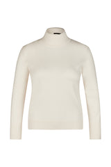 WHITE TURTLENECK JUMPER