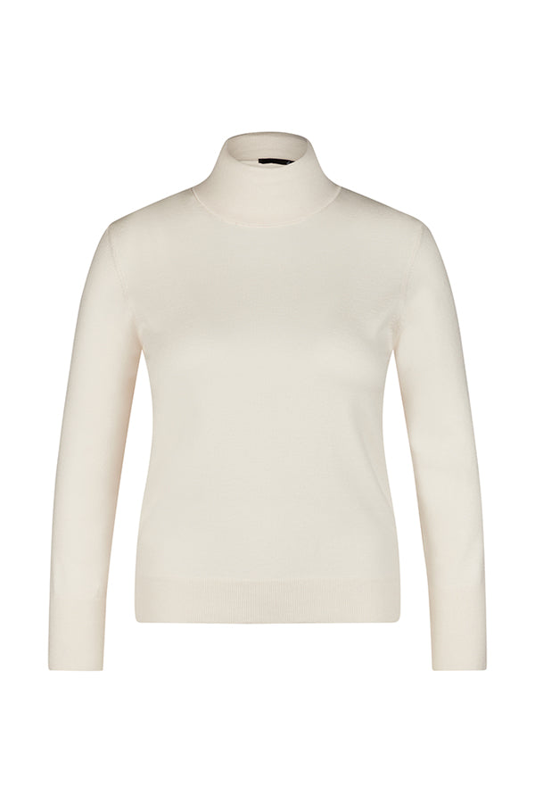 WHITE TURTLENECK JUMPER