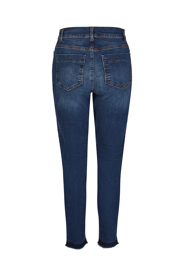 BLUE DENIM STUDDED SKINNY JEANS