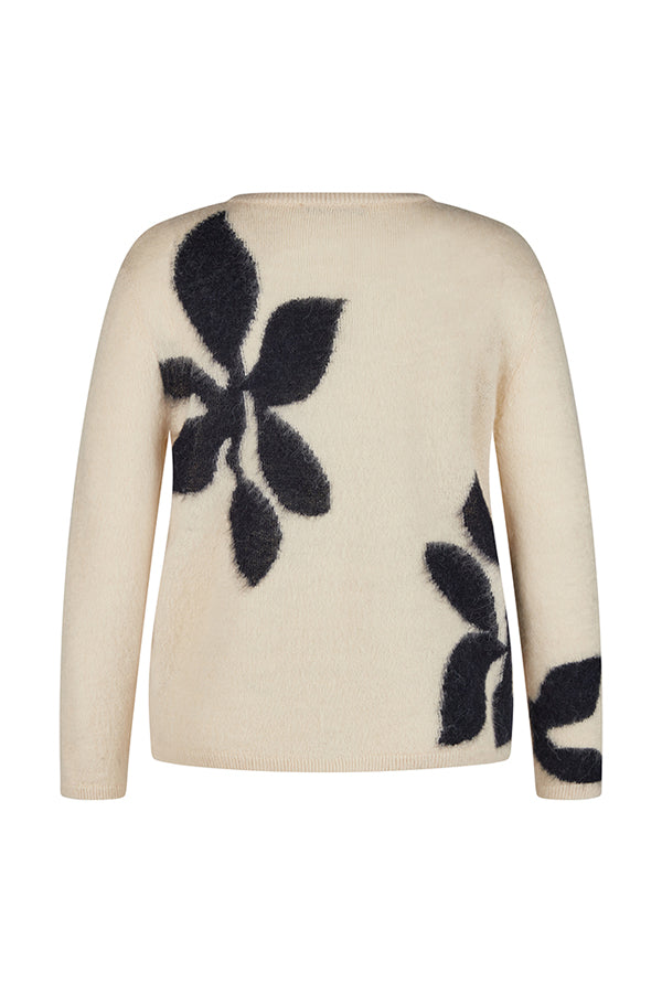 FLORAL PRINT WOOL JUMPER